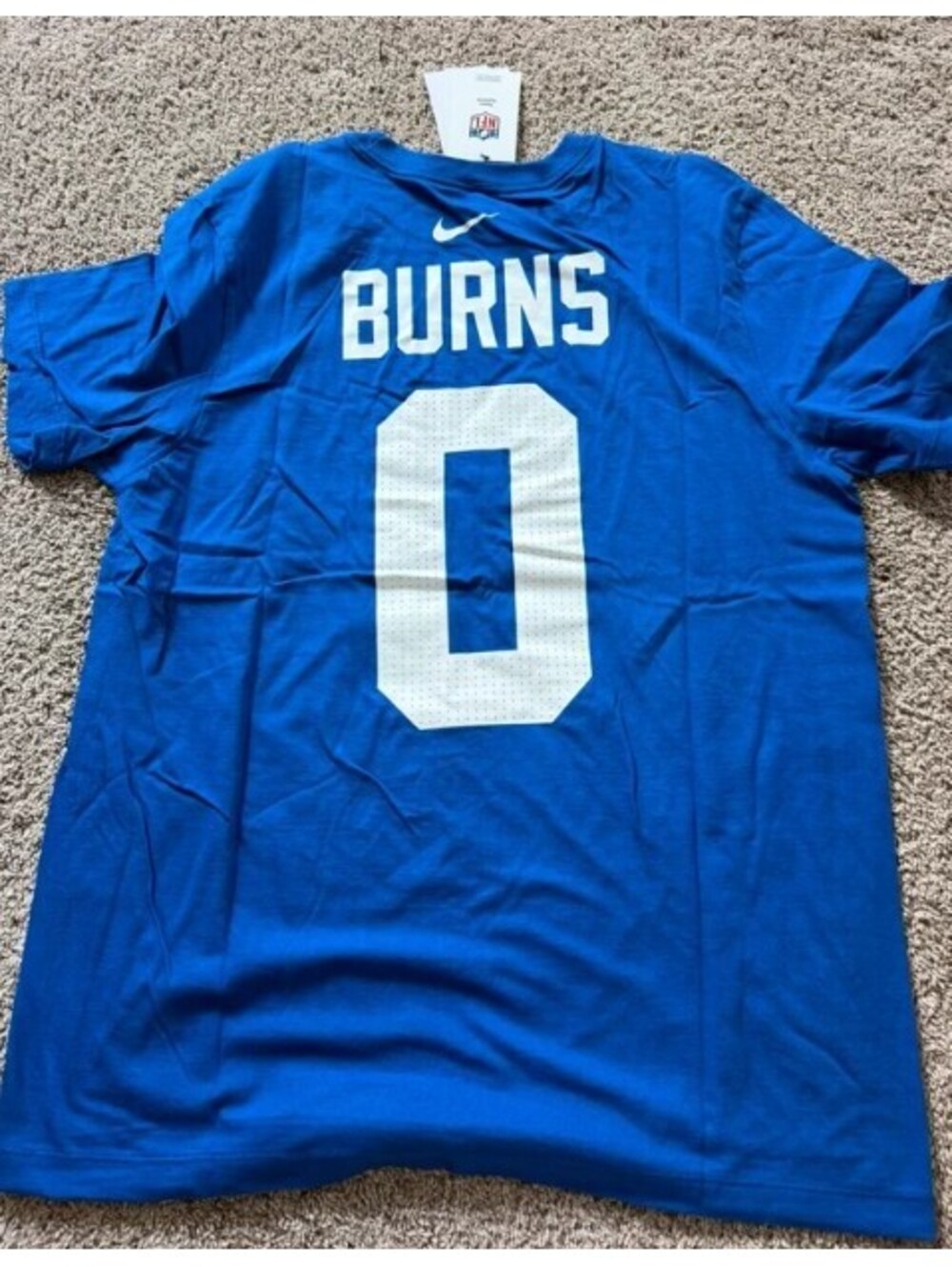 New York Giants Brian Burns Jersey Tee Large